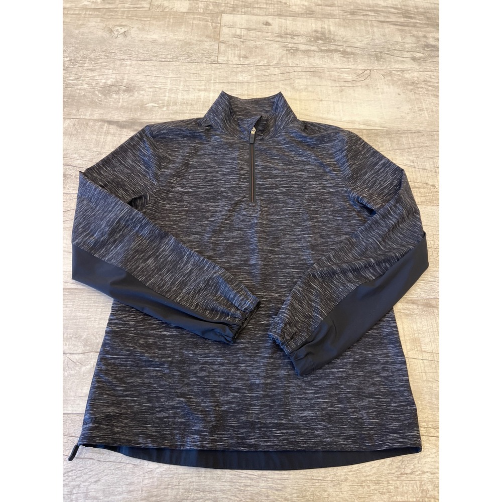 Lululemon Heather Black 1/4 zip Pullover Windbreaker Golf Running Stretch Size S - Picture 2 of 9